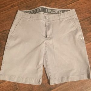 Men’s Under Armour light gray shorts. Size 36